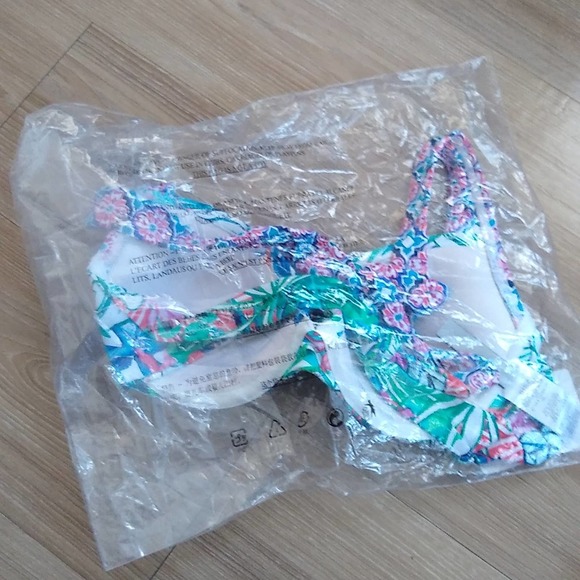 Tommy Bahama Palm Party Underwire Cup Bra Bikini Top Size 34B - Picture 4 of 6